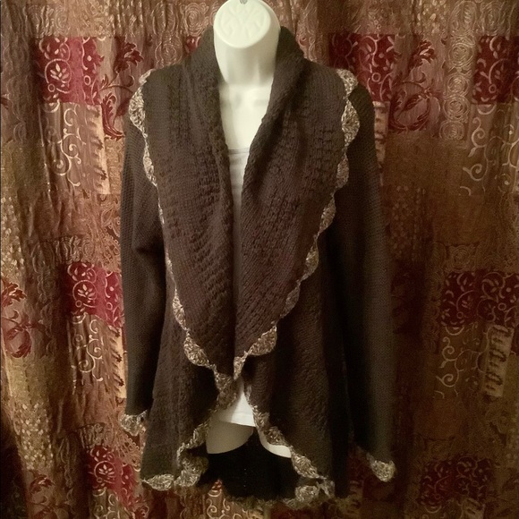 Designer Threads ALPACA made in Peru soft long cardigan sweater S/L NEW - Picture 1 of 10